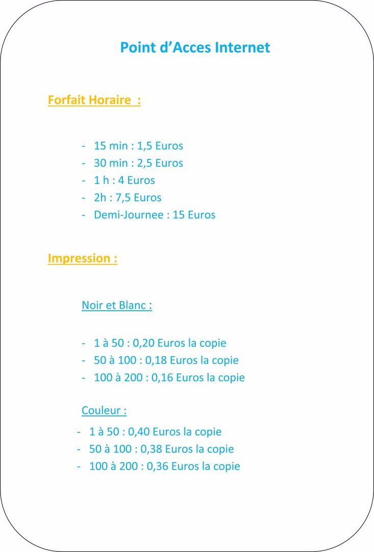 Tarifs Informatique Caen